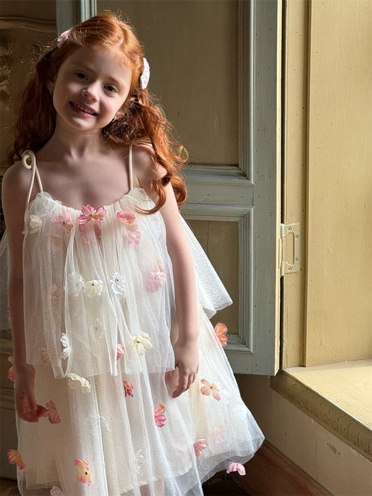 Dreamy Flower Petal Tulle Dress – Pink Sparkle Birthday