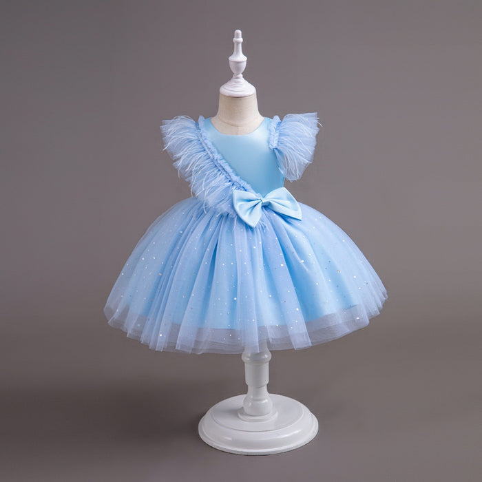 Aurora Tulle Ruffle Dress – Blue Fairy Tale Birthday