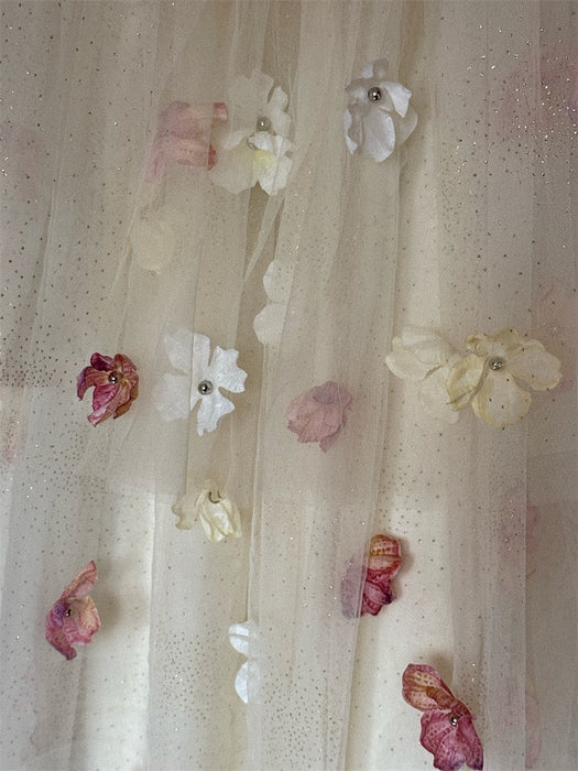 Dreamy Flower Petal Tulle Dress – Pink Sparkle Birthday