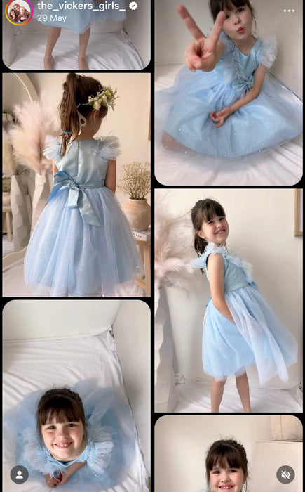 Gloria Feather Bow Dress
