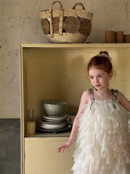 Petal Organza A-line Dress – Flower Girl Birthday Outfit