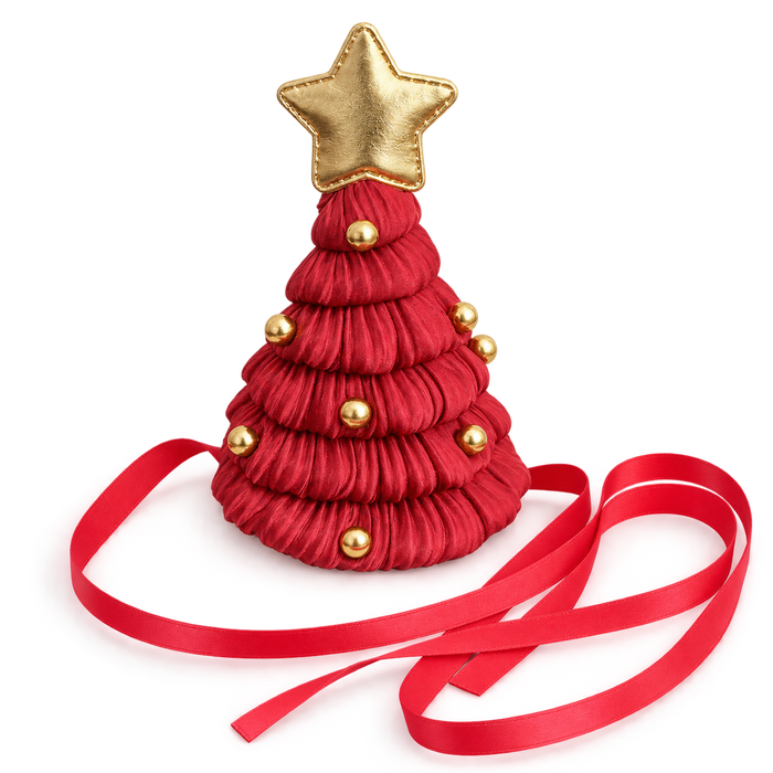 Red Christmas Tree Party Hat