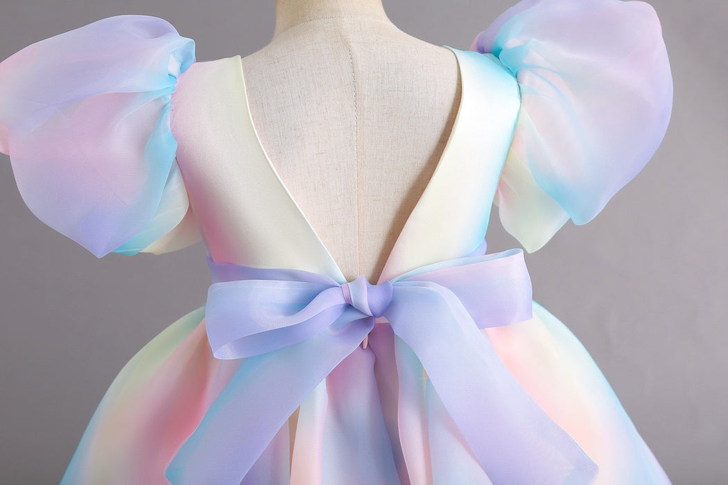 Isla Organza Dress – Rainbow Birthday Outfit