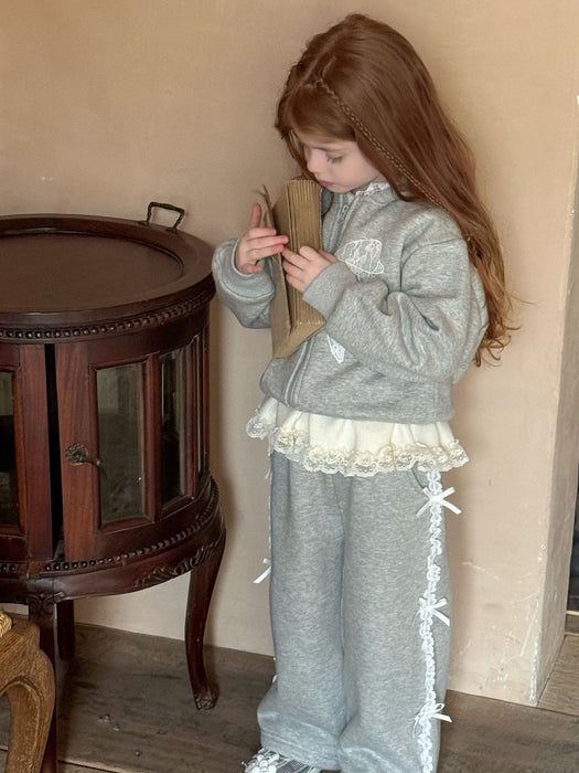 Belle Cotton Lace Tracksuit – Bow Playwear