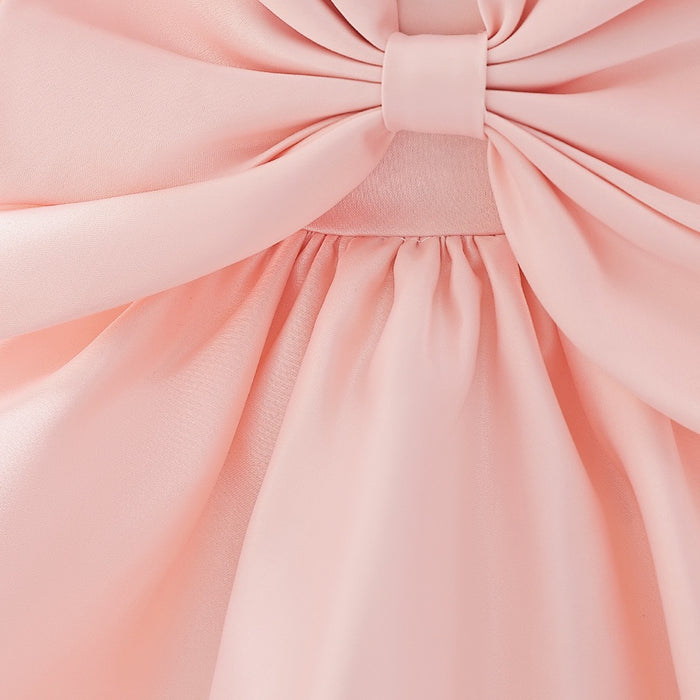 Betty Satin Tulle Dress – Pink Princess Party Outfit
