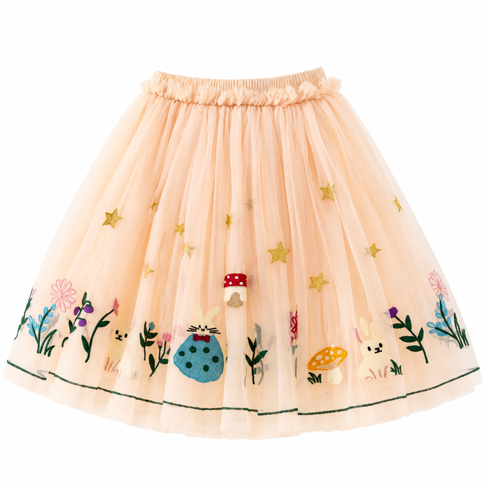 Woodland Tulle Skirt for Girls – Apricot