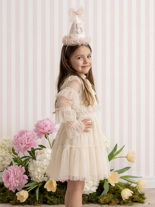 Amelie Ivory Dotted Tulle Dress (PRE ORDER)
