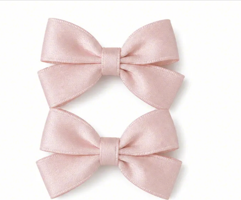 Pink Bow Hair Clips for Girls