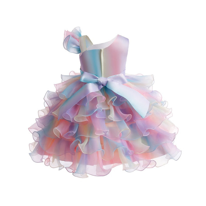Luna Organza Ruffle Dress – Rainbow Birthday Party
