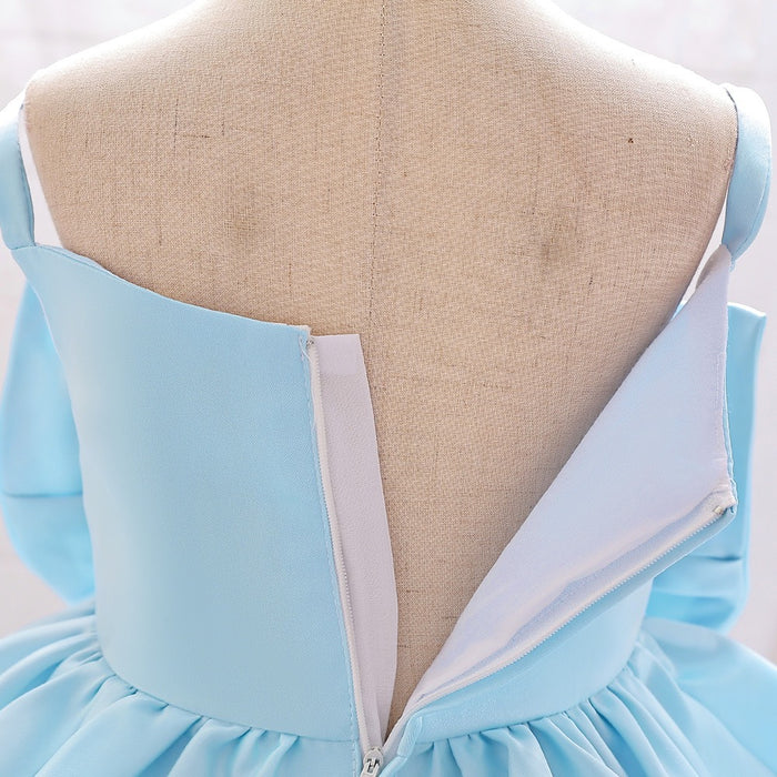 Betty Satin Tulle Dress – Blue Princess Party Outfit