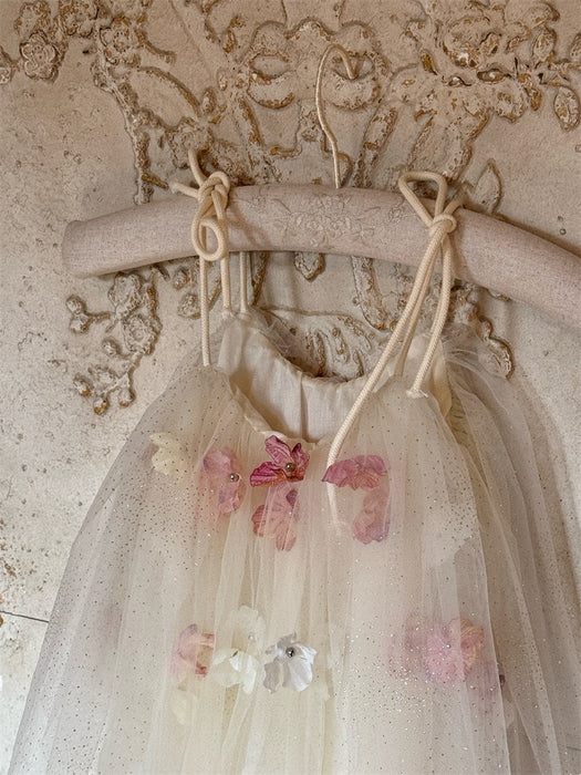 Dreamy Flower Petal Tulle Dress – Pink Sparkle Birthday
