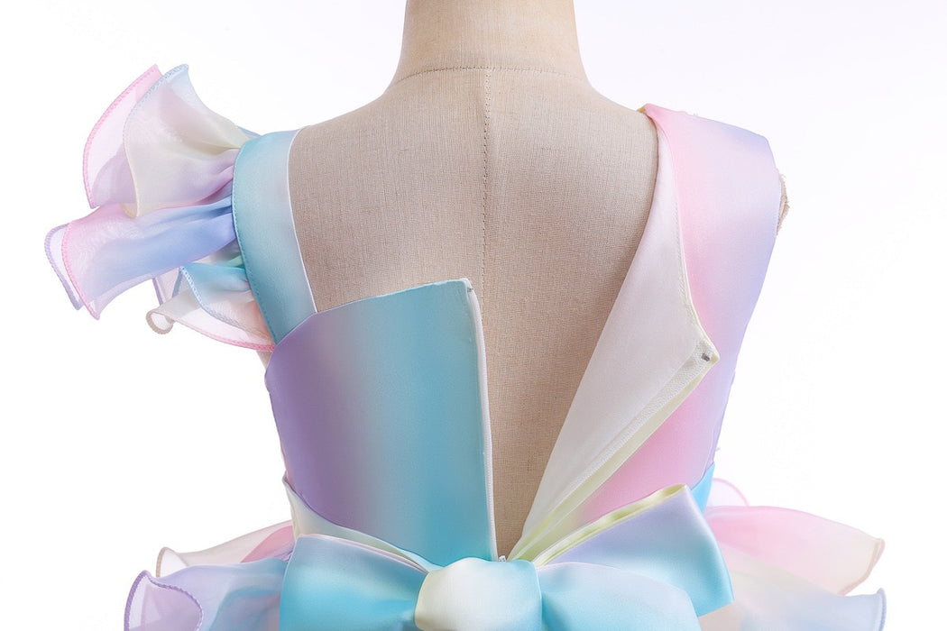 Luna Organza Ruffle Dress – Rainbow Birthday Party