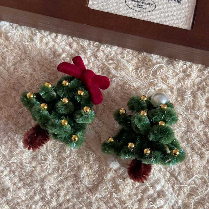 Christmas Tree Hair Clip Set