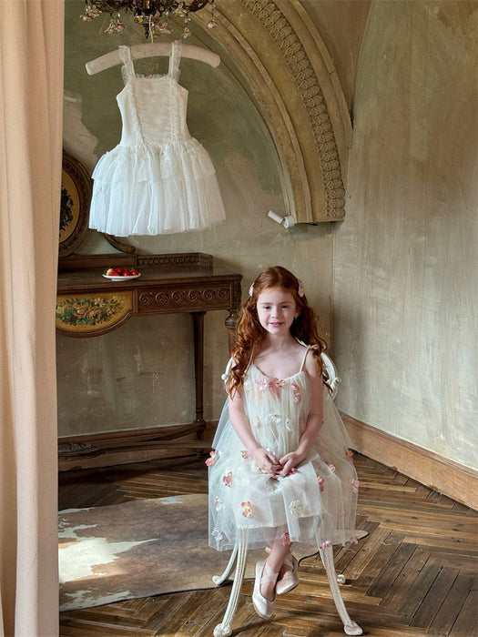 Dreamy Flower Petal Tulle Dress – Pink Sparkle Birthday