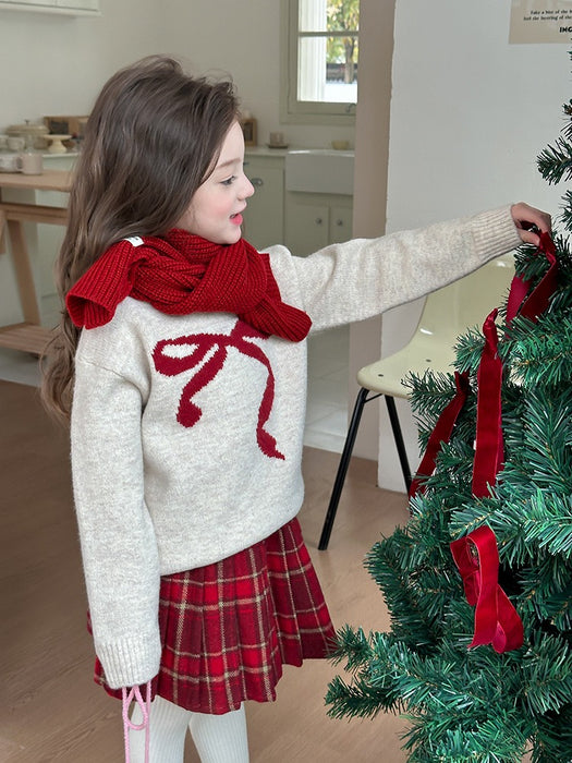 Lily Knit Bow Sweater – Winter Cozy Outfit