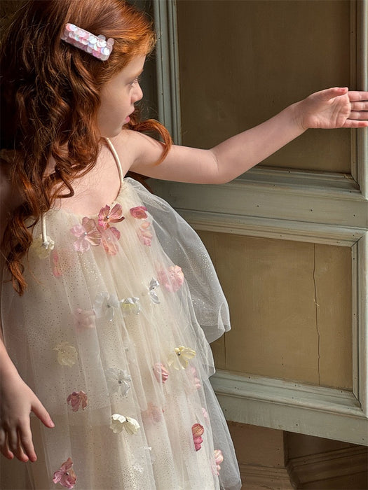Dreamy Flower Petal Tulle Dress – Pink Sparkle Birthday