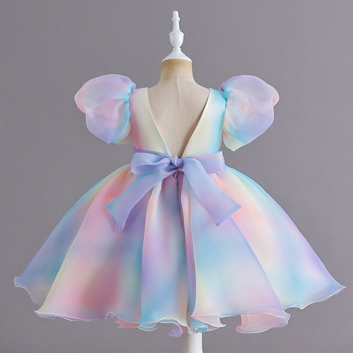Isla Organza Dress – Rainbow Birthday Outfit
