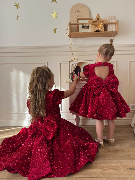 Scarlett Christmas Red Sequins Dress