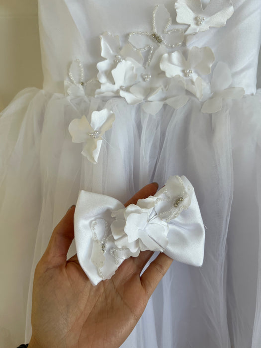 SAMPLE: Pure White Butterfly Dress