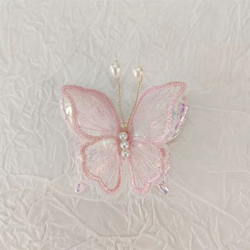 Pink Butterfly Hair Clips for Girls