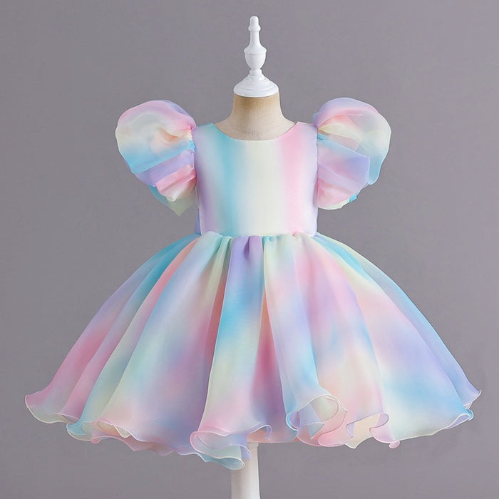 Isla Organza Dress – Rainbow Birthday Outfit