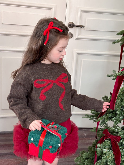 Lily Knit Bow Sweater – Winter Cozy Outfit
