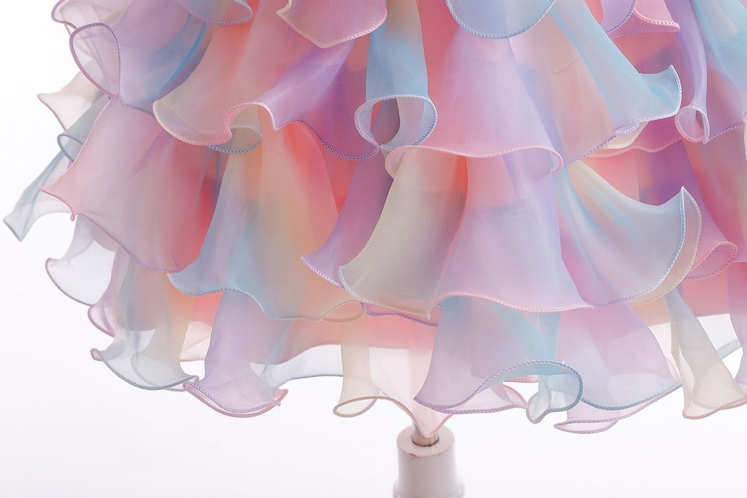 Luna Organza Ruffle Dress – Rainbow Birthday Party
