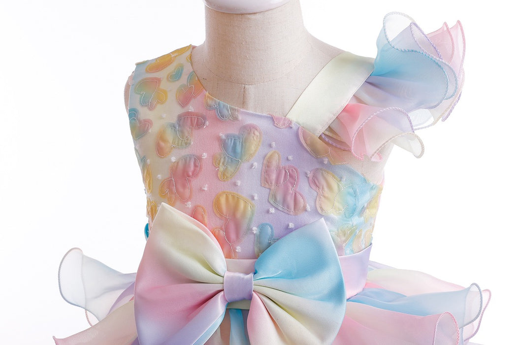 Luna Organza Ruffle Dress – Rainbow Birthday Party
