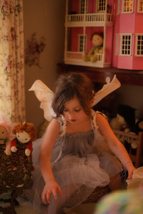 Cara Grey Bow Tutu Dress