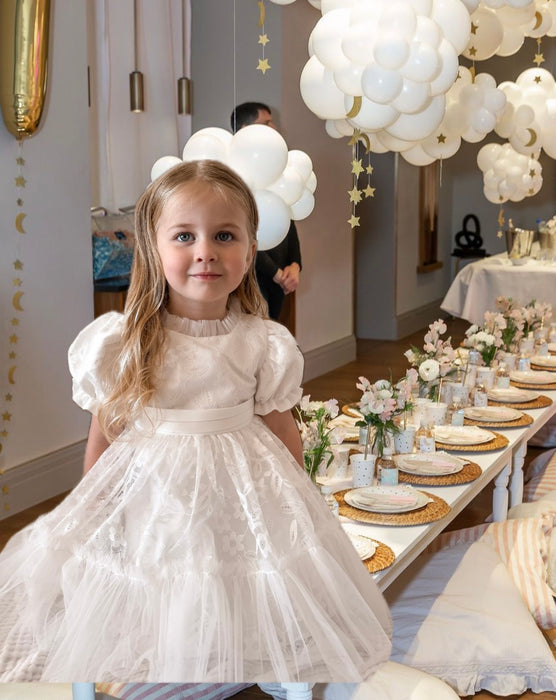 Lily White Lace Tulle Dress