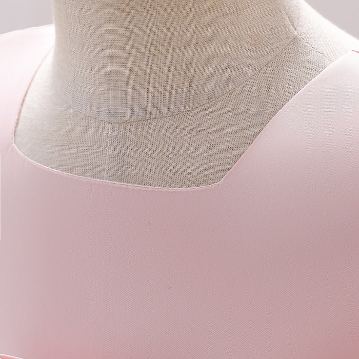 Elsie Satin Dress – Pink Princess Birthday Outfit
