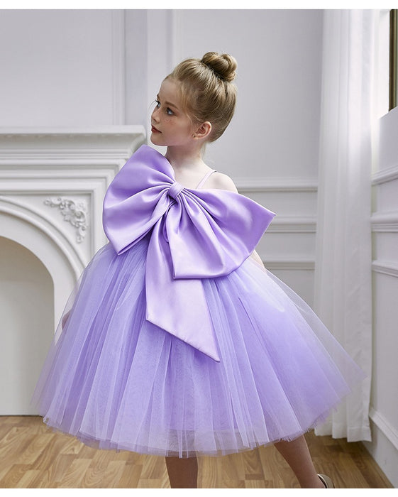 Violet Tulle Bow Dress – Lavender Birthday Party