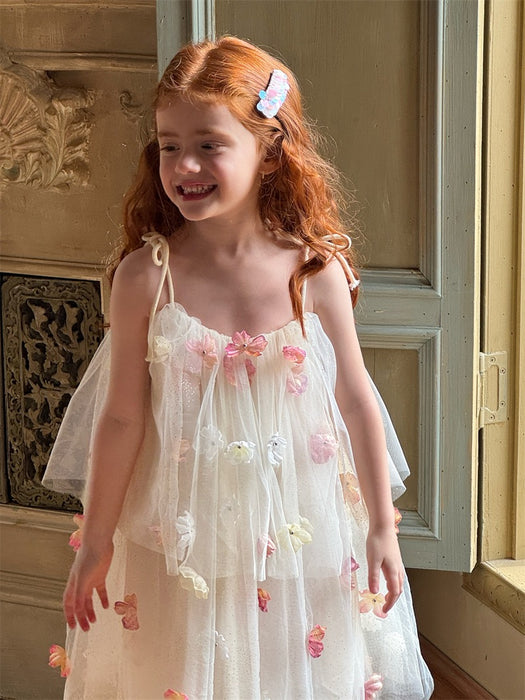 Dreamy Flower Petal Tulle Dress – Pink Sparkle Birthday