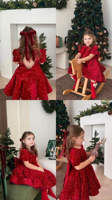 Scarlett Christmas Red Sequins Dress