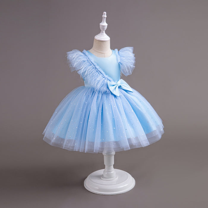 Aurora Tulle Ruffle Dress – Blue Fairy Tale Birthday