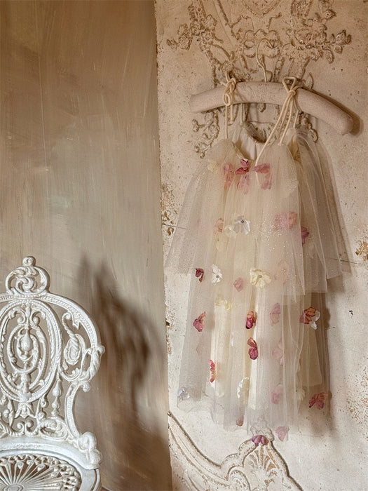 Dreamy Flower Petal Tulle Dress – Pink Sparkle Birthday
