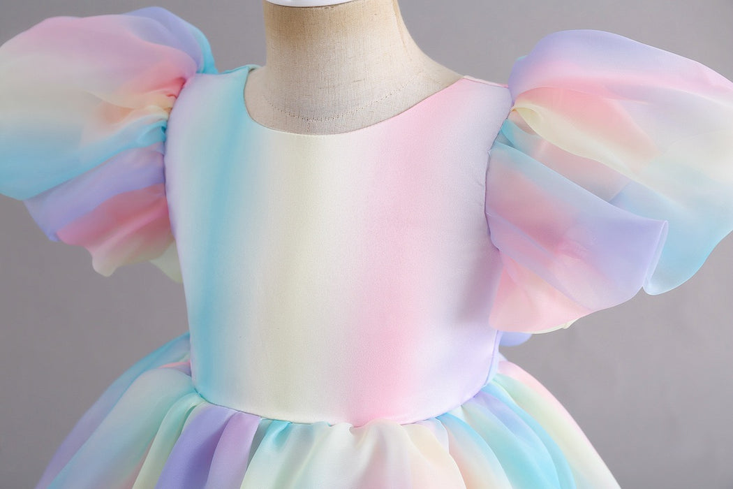 Isla Organza Dress – Rainbow Birthday Outfit