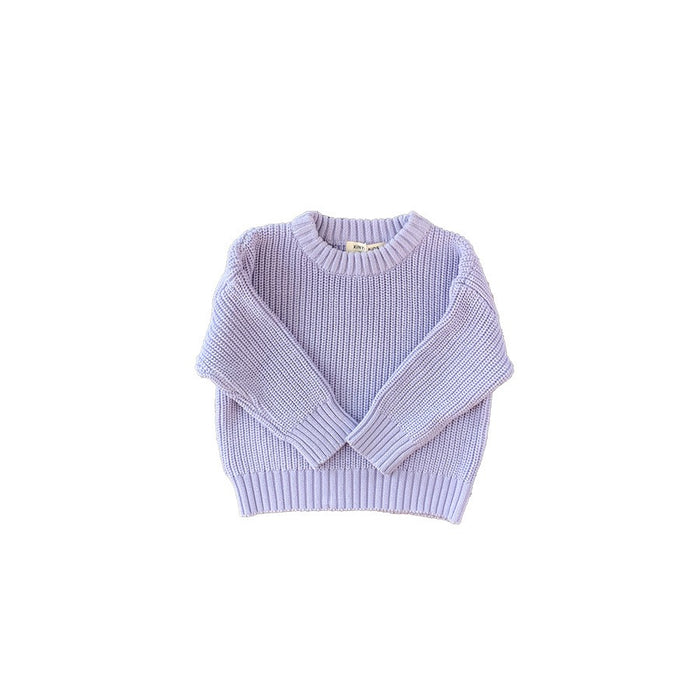 Noa Cotton Knit Sweater – Pastel Unisex Layering