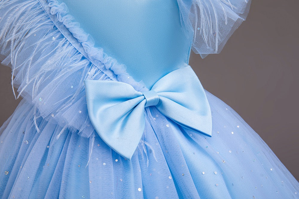 Aurora Tulle Ruffle Dress – Blue Fairy Tale Birthday