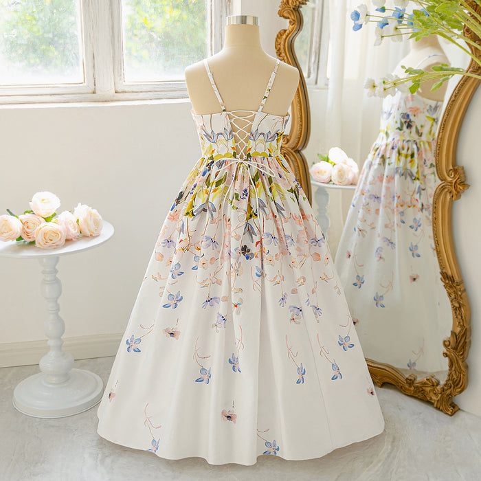 Floral Maxi Year 6 Graduation Dress for Girls