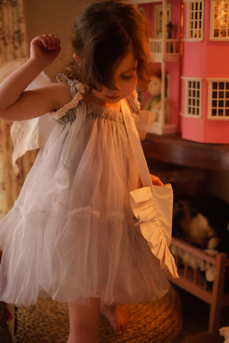 Cara Grey Bow Tutu Dress