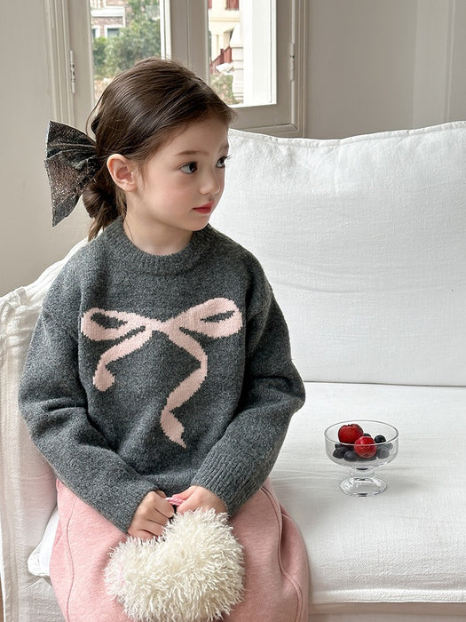 Lily Knit Bow Sweater – Winter Cozy Outfit