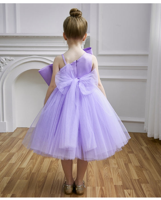 Violet Tulle Bow Dress – Lavender Birthday Party