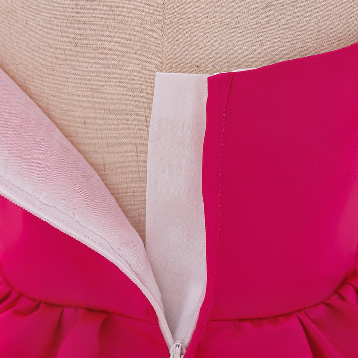 Betty Satin Tulle Dress – Neon Pink Princess Party Outfit