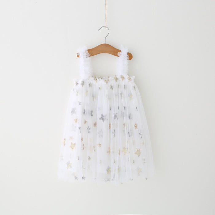 Stella Glitter Tulle Dress – Star Ruffle Birthday
