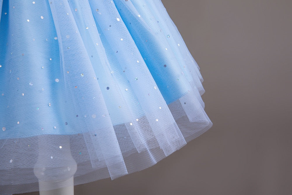 Aurora Tulle Ruffle Dress – Blue Fairy Tale Birthday