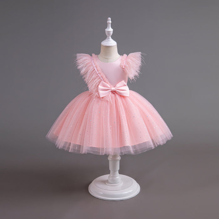 Aurora Tulle Ruffle Dress – Pink Fairy Tale Birthday