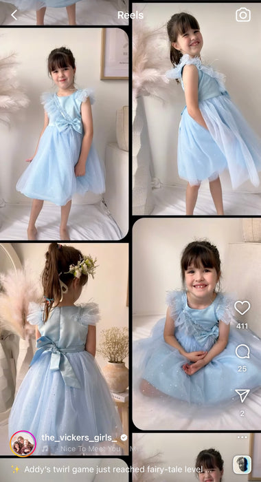 Gloria Feather Bow Dress