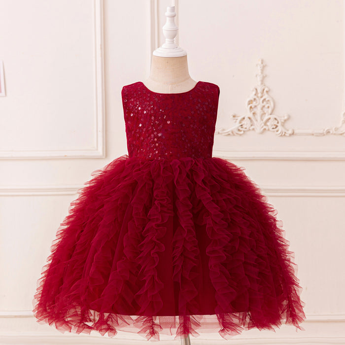 Eva Tulle Sequin Dress – Red Birthday Party