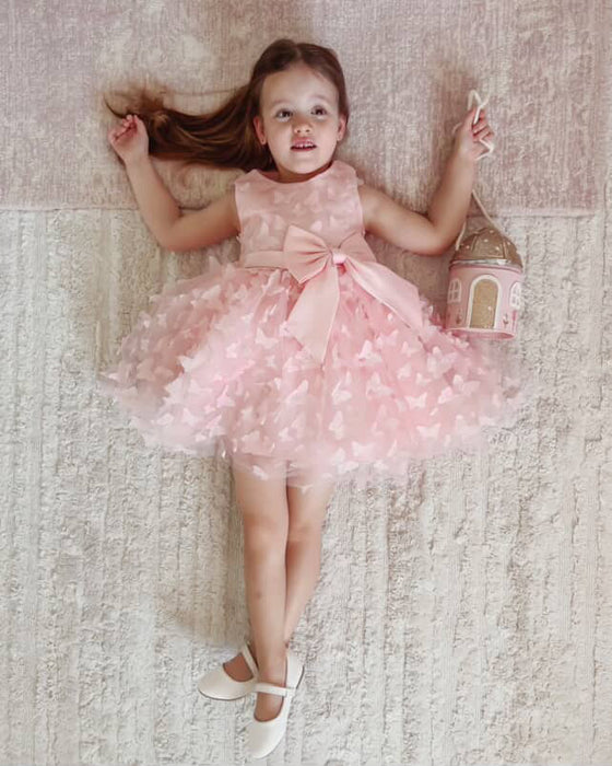 Grace Butterfly Bow Tulle Dress